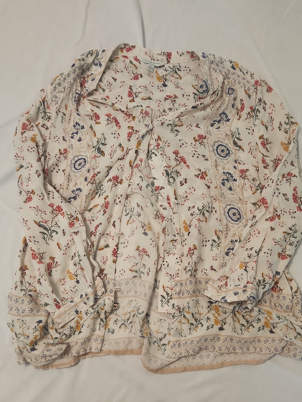 Lucky Brand Cream Floral Tunic
